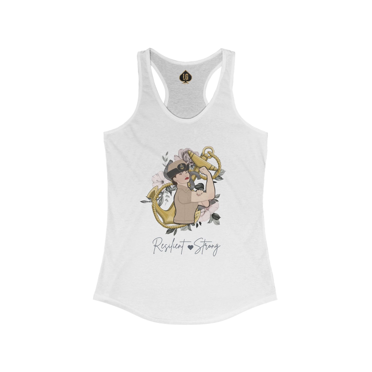 Resilient and Strong V6 Bucket Women's Ideal Racerback Tank