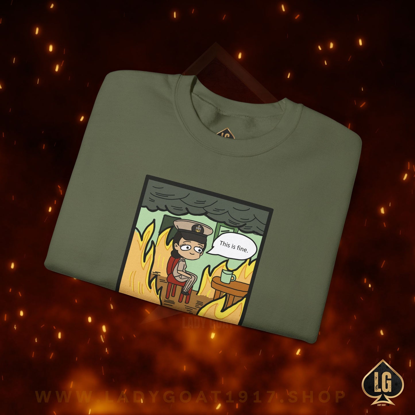 This is Fine ! V4 SCPO Crewneck Sweater