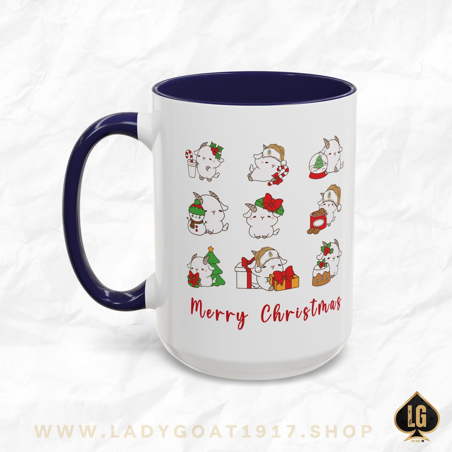 Hello Goat Christmas 15oz Mug
