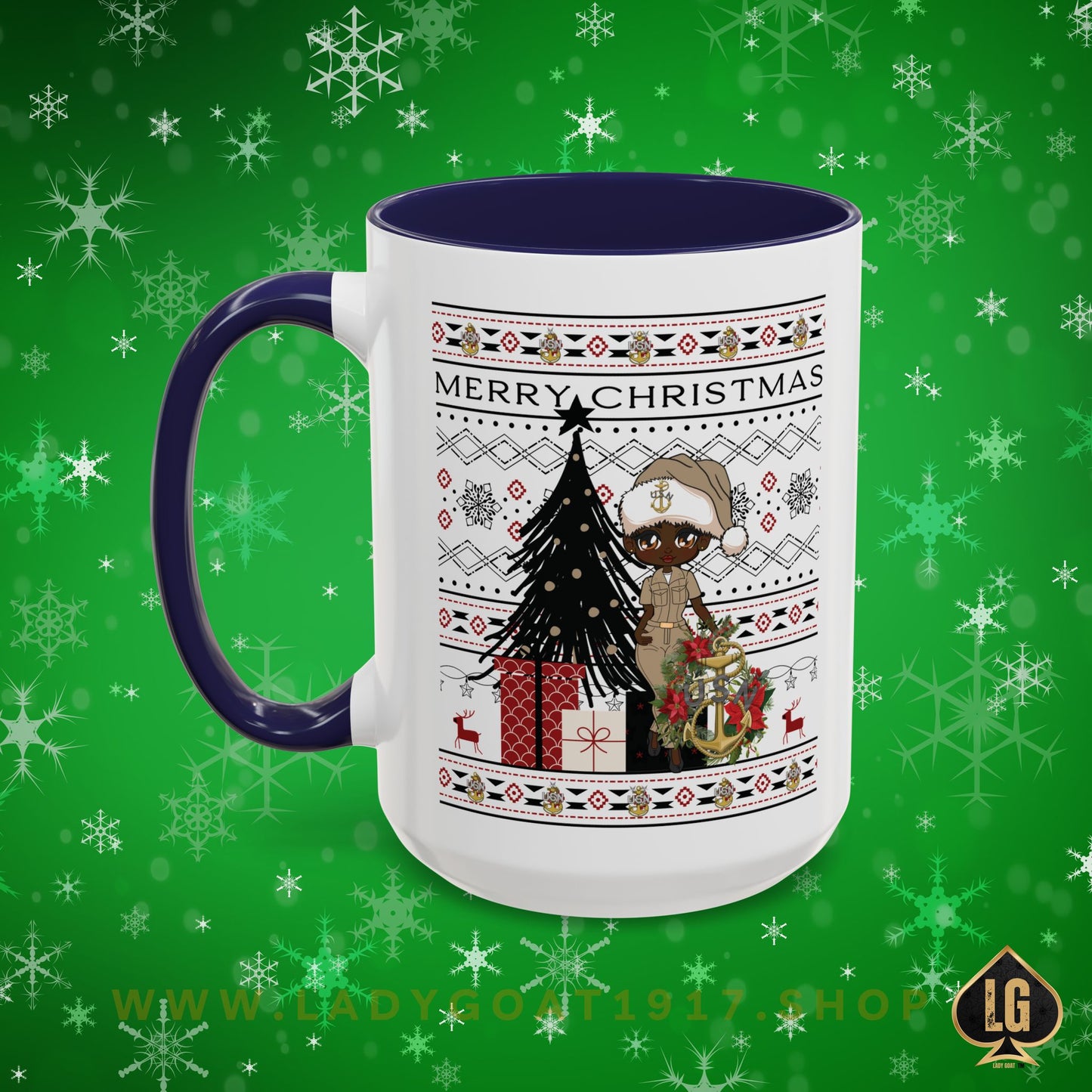 Khaki Christmas V3 15oz Mug