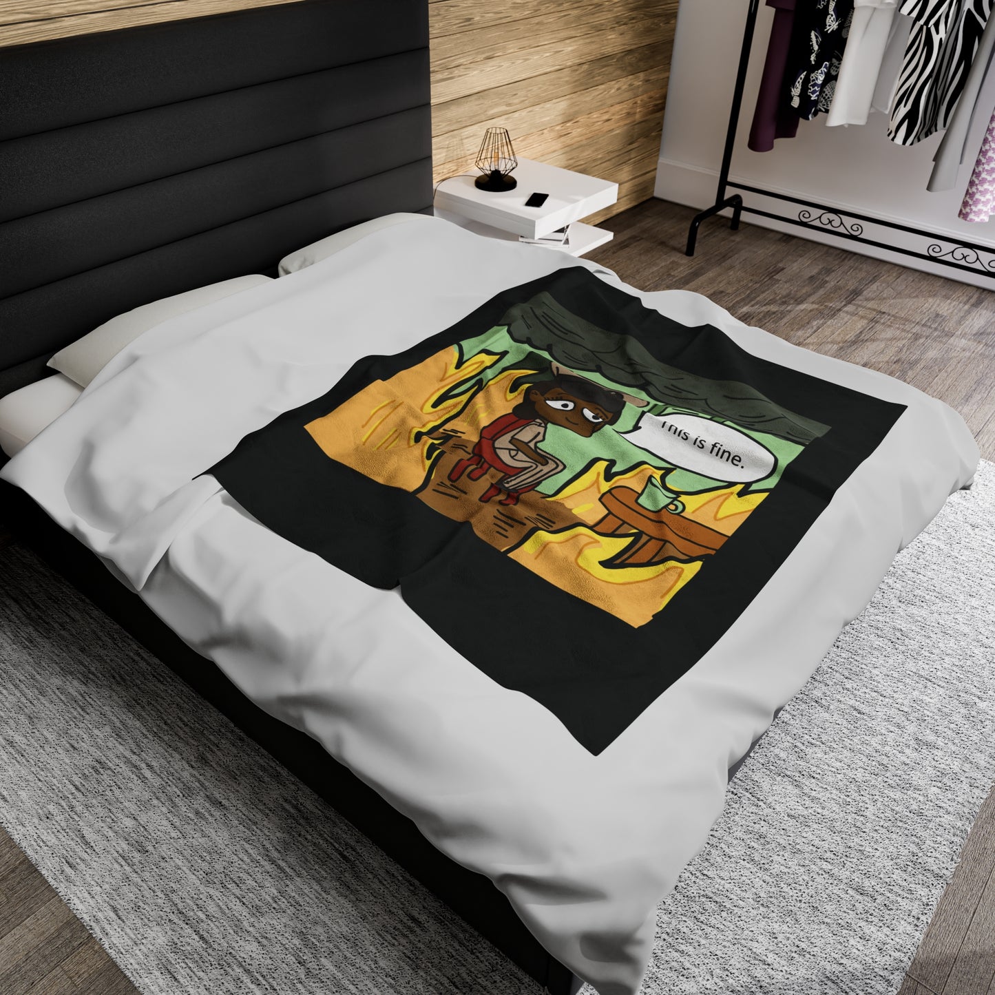 This is Fine ! V6 SCPO Fleece Blanket