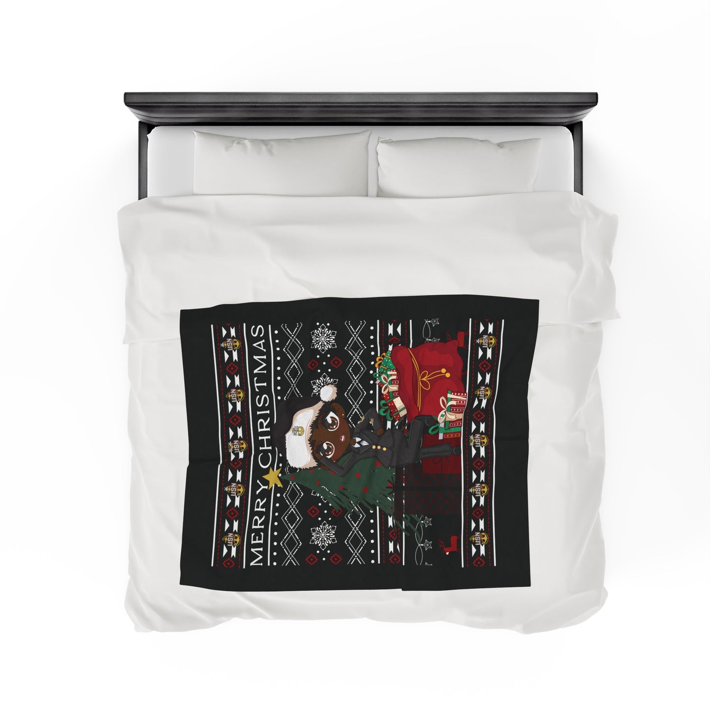 Christmas Blues V3 Fleece Blanket