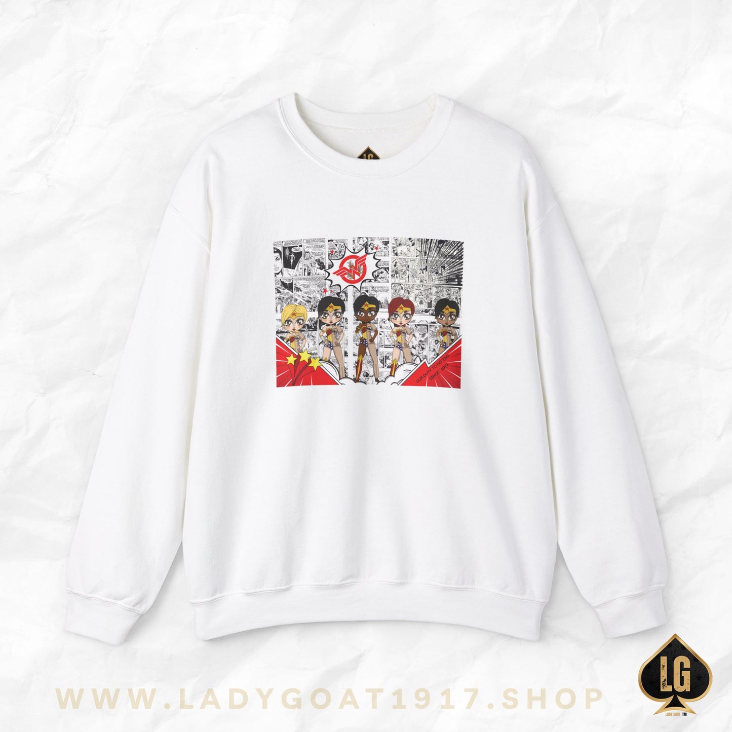 News Flash Comic Crewneck Sweater