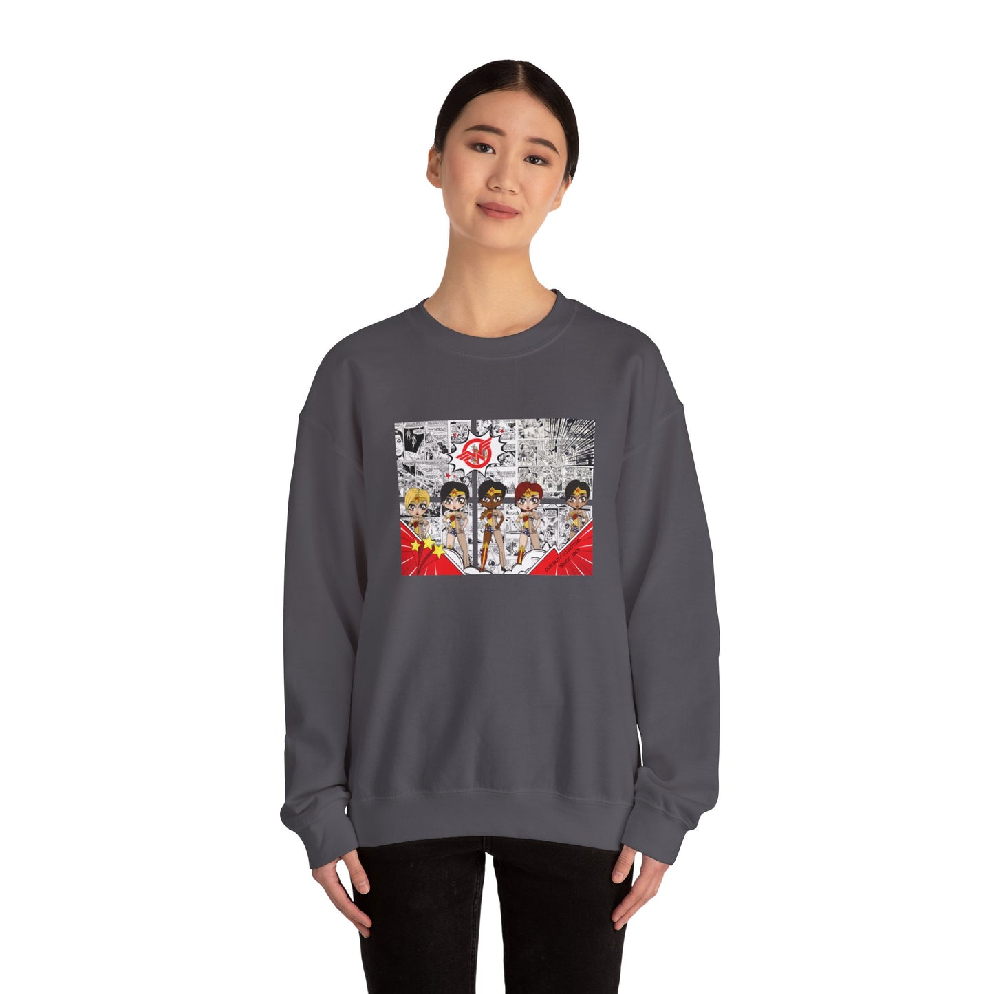 News Flash Comic Crewneck Sweater