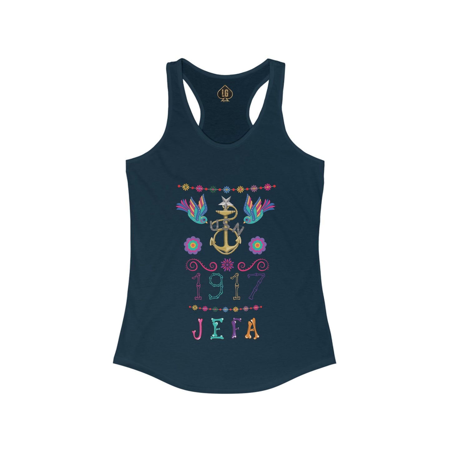 8 Jefa 1917 DLM Women's Ideal Racerback Tank