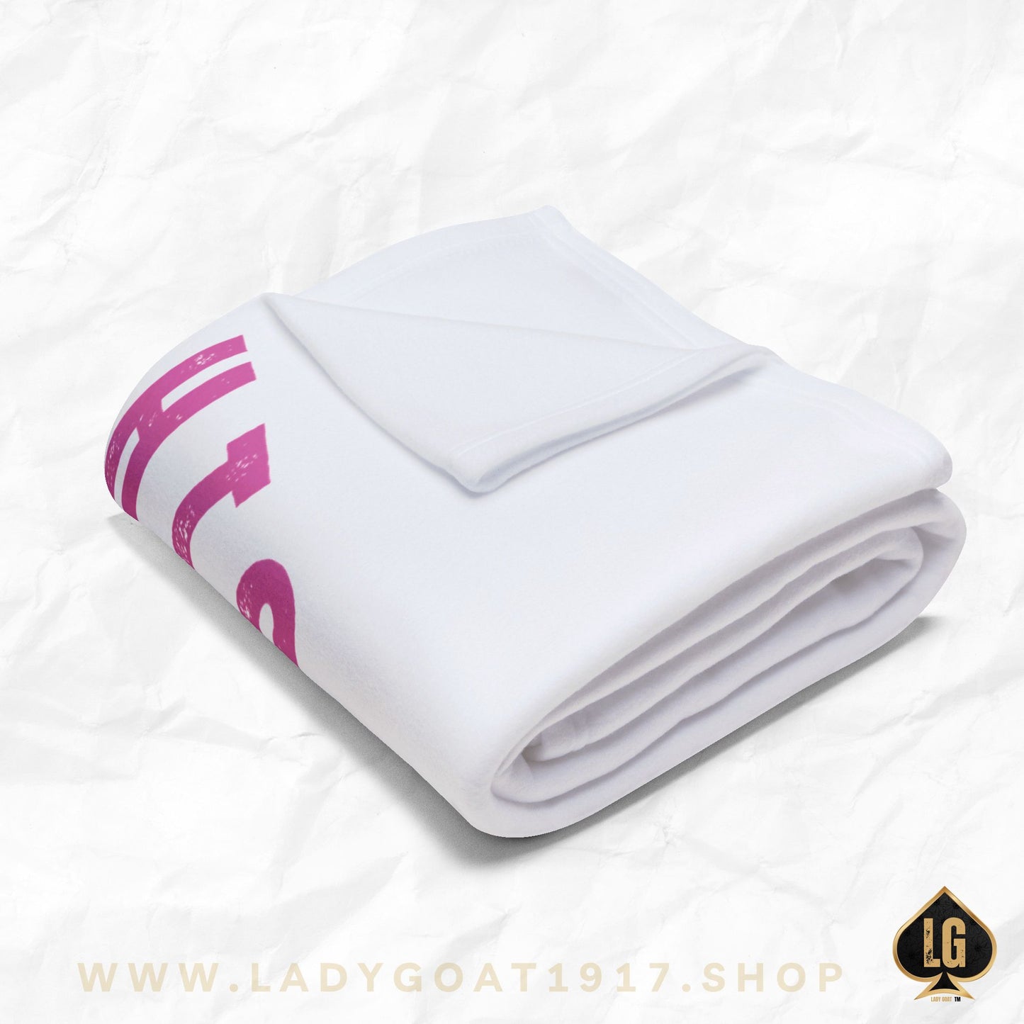 Lady Eights White Fleece Blanket