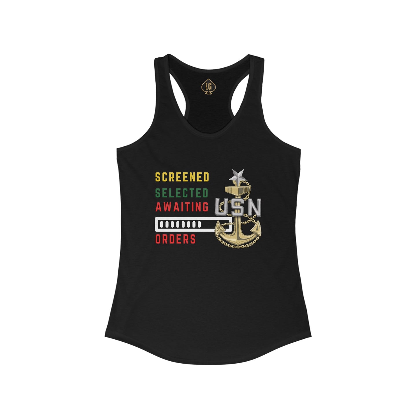 Screened Senior Chief Women's Ideal Racerback Tank