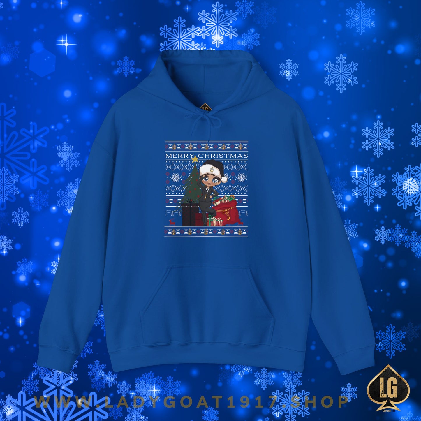 Christmas Blues V7 Unisex Hoodie