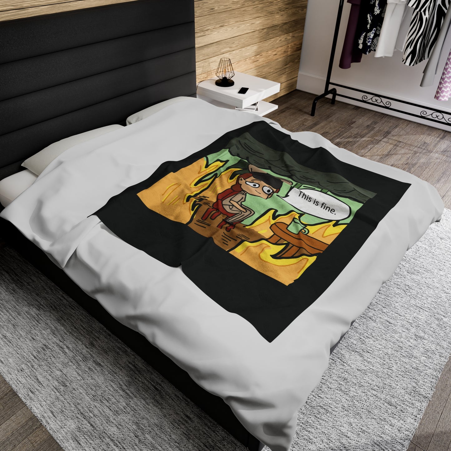 This is Fine ! V3 CPO Fleece Blanket