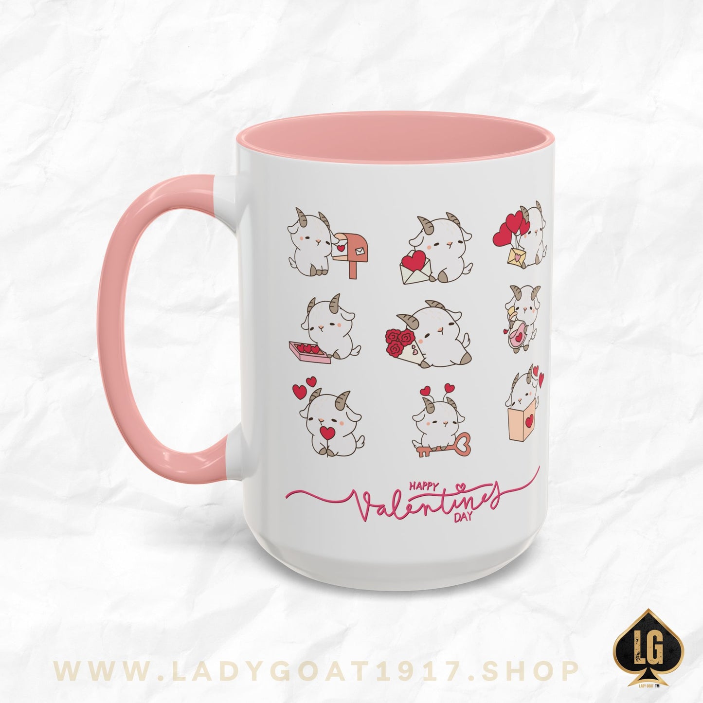 Hello Goat Valentine 15oz Mug