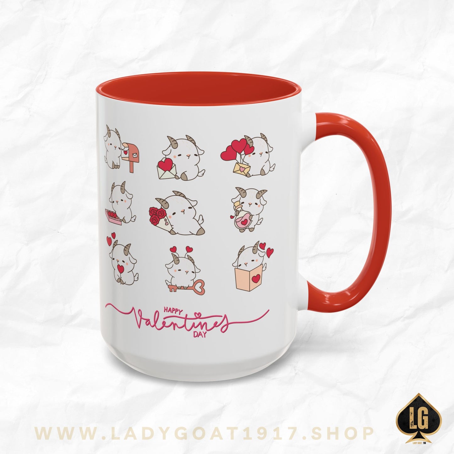 Hello Goat Valentine 15oz Mug