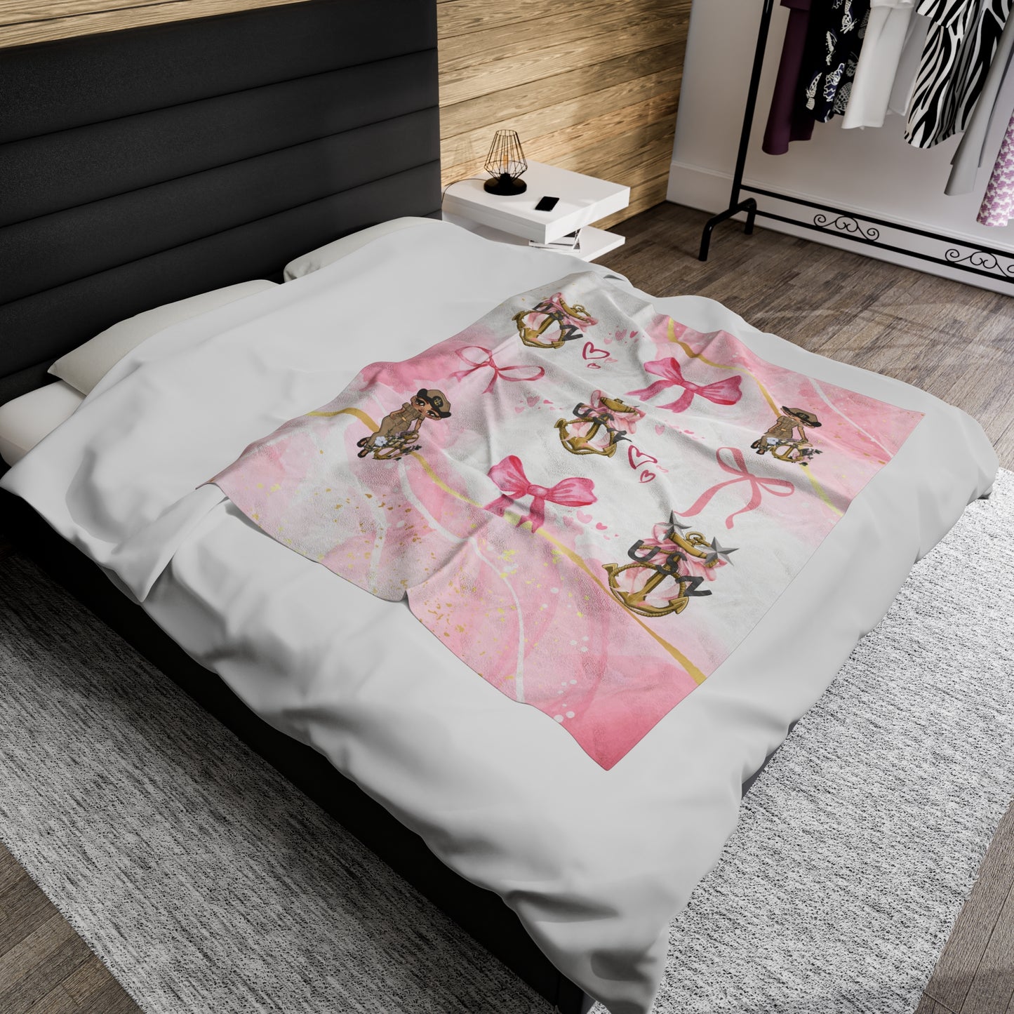 Lady Goat Coquette V8 Fleece Blanket