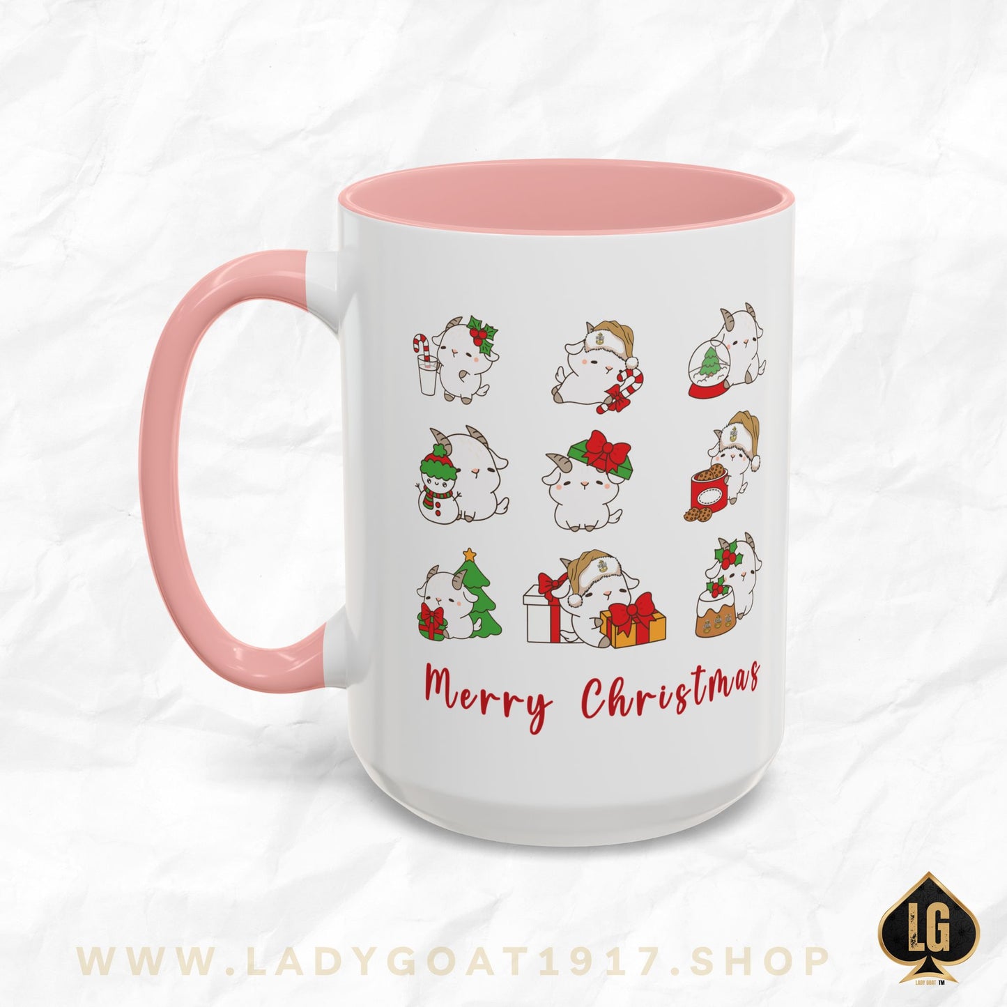 Hello Goat Christmas 15oz Mug