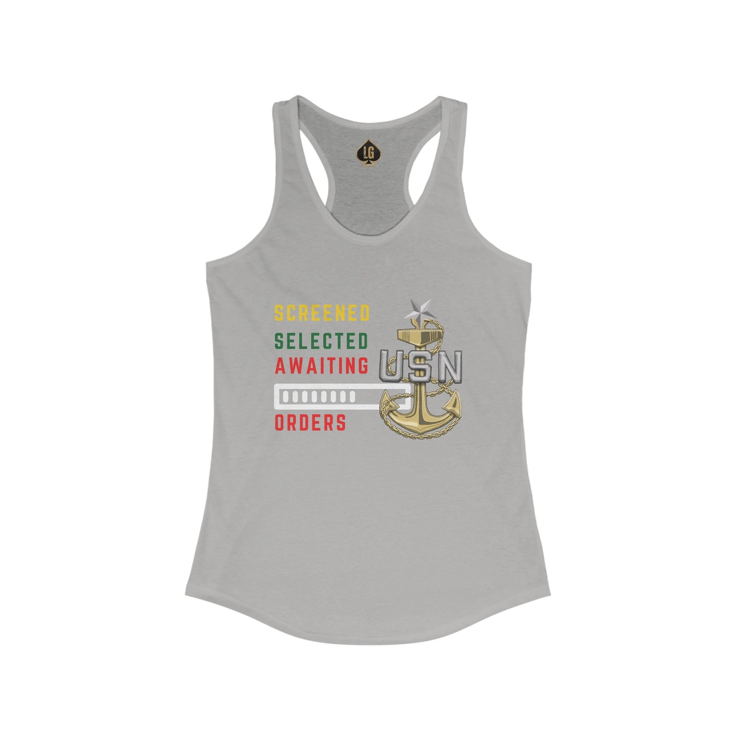 Screened Senior Chief Women's Ideal Racerback Tank