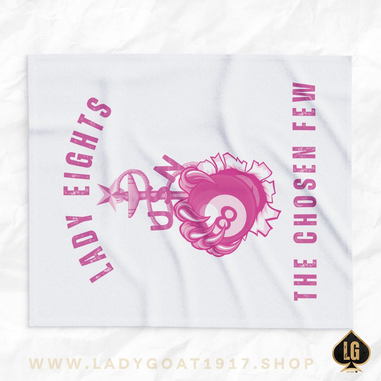 Lady Eights White Fleece Blanket