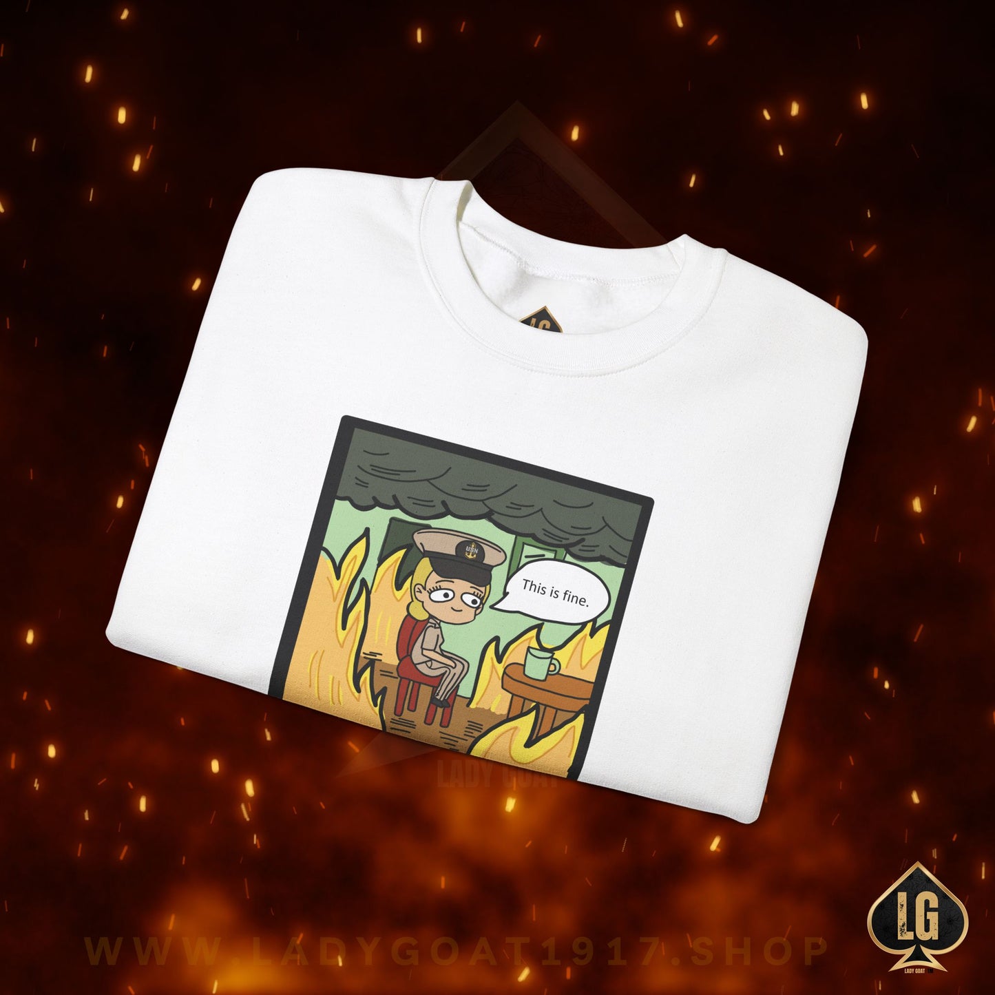 This is Fine ! V2 CPO Crewneck Sweater