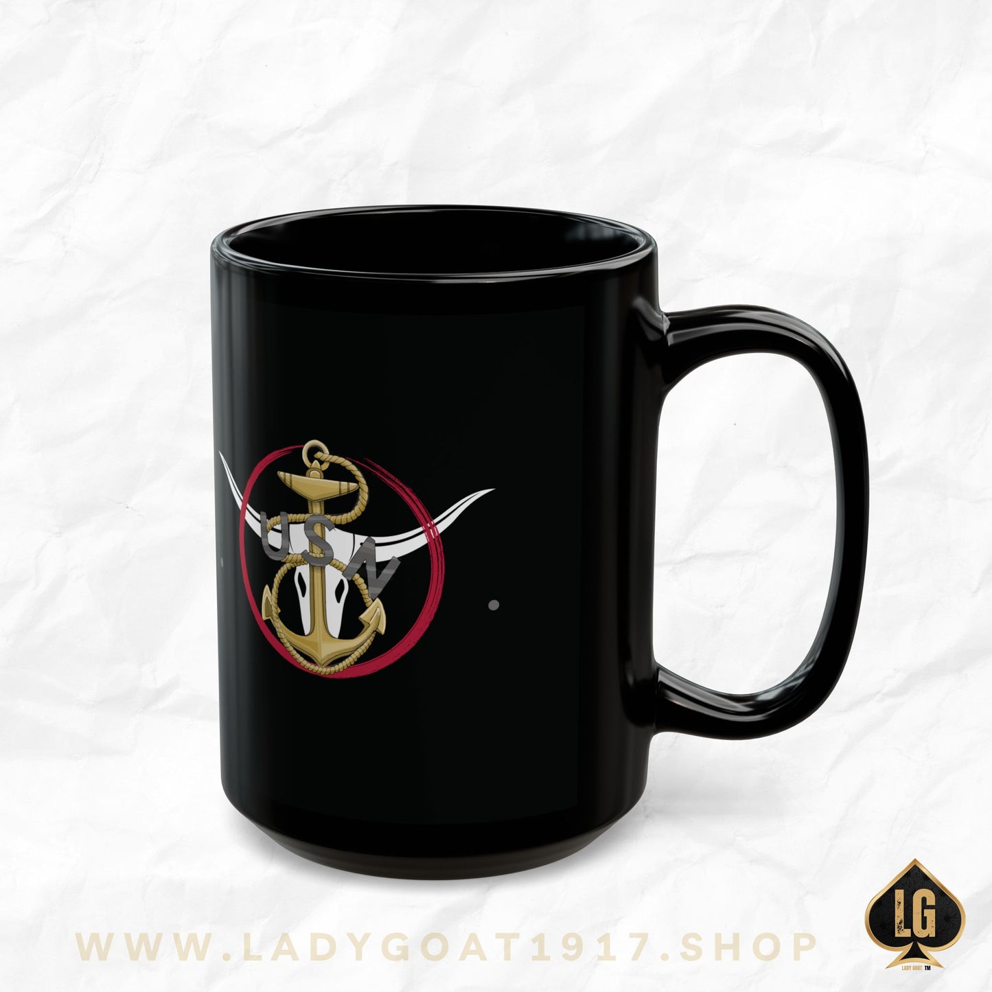 Texas Goats Black Mug