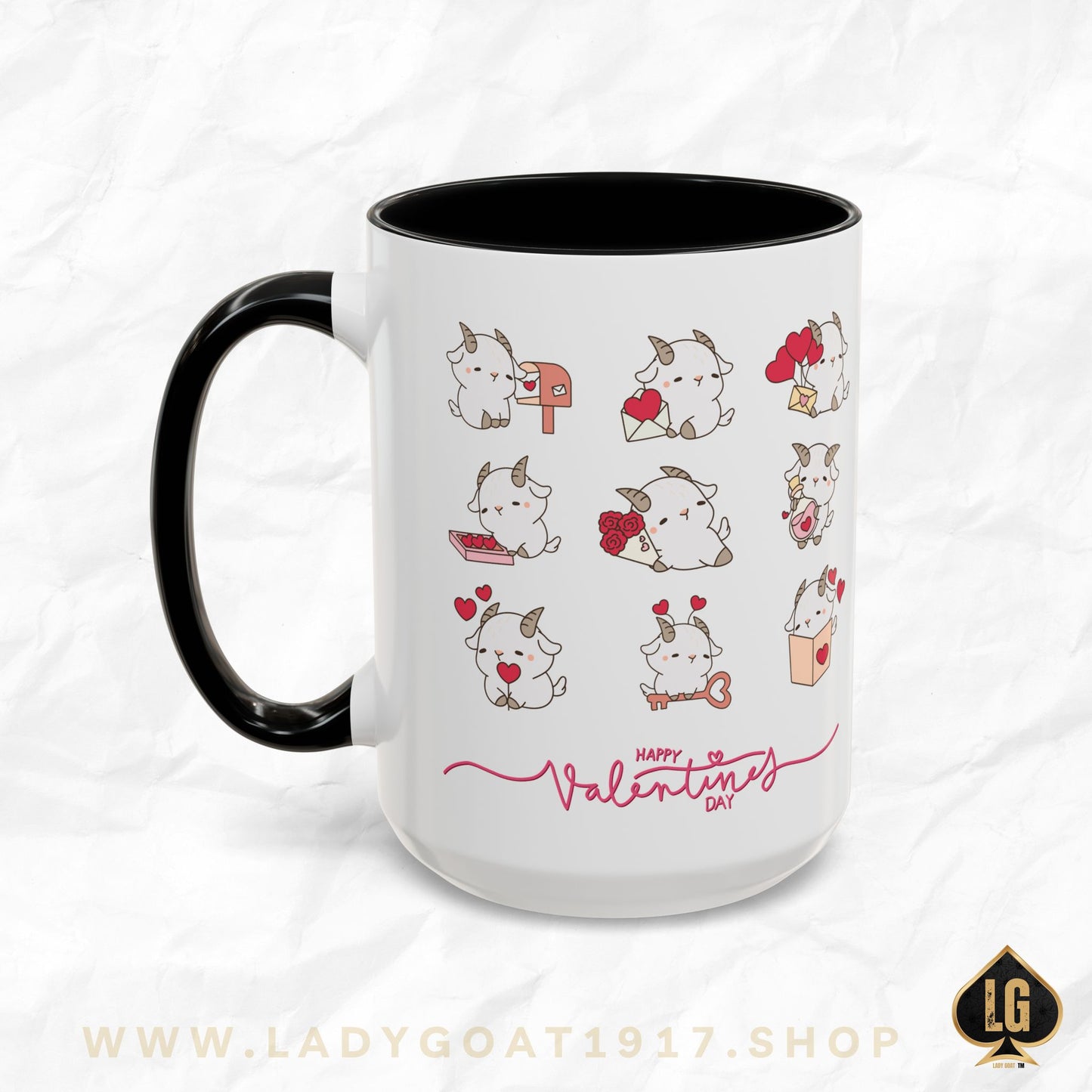 Hello Goat Valentine 15oz Mug