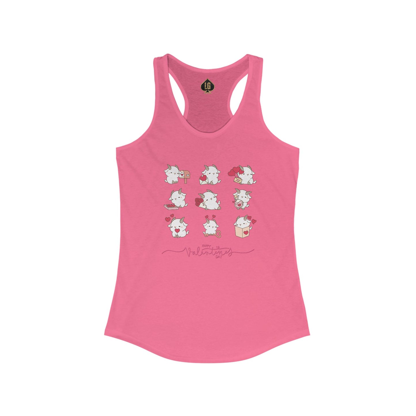 Hello Goat Valentine Women's Ideal Racerback Tank