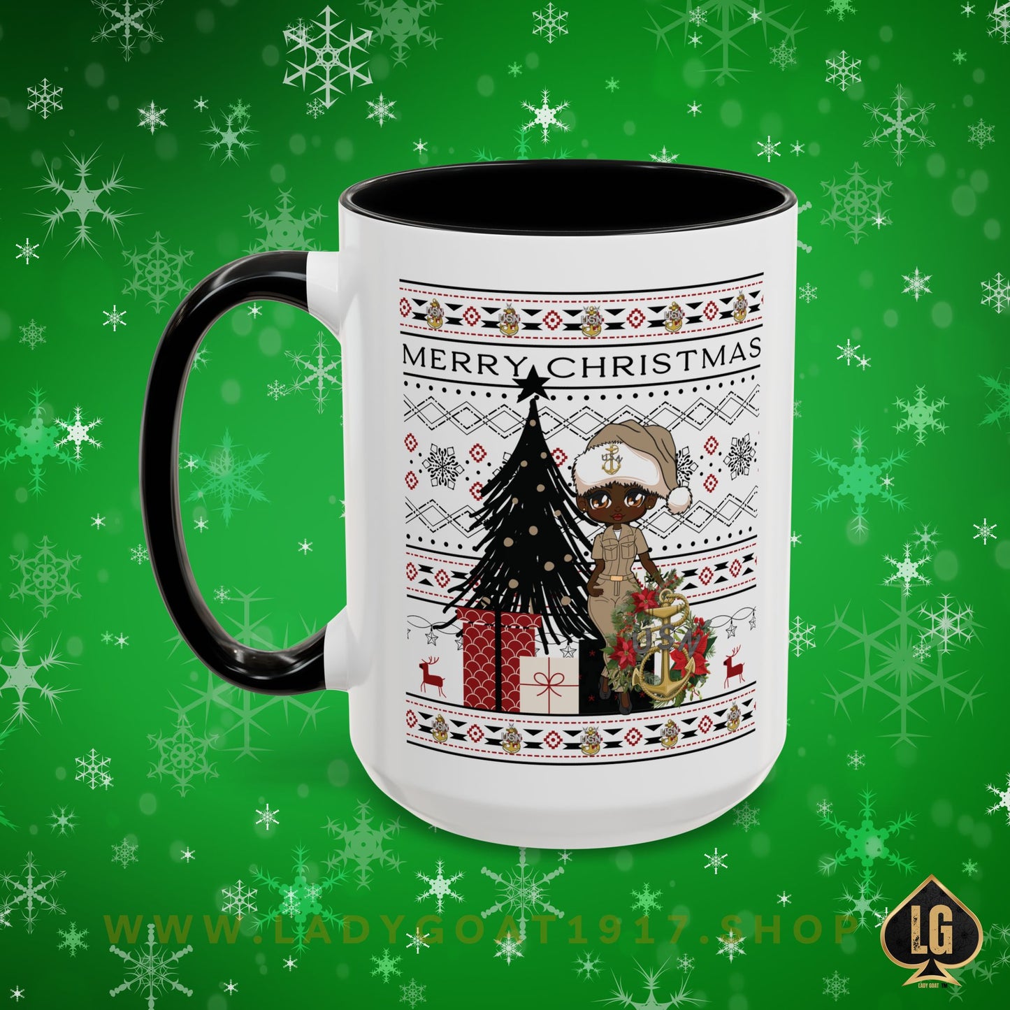 Khaki Christmas V3 15oz Mug