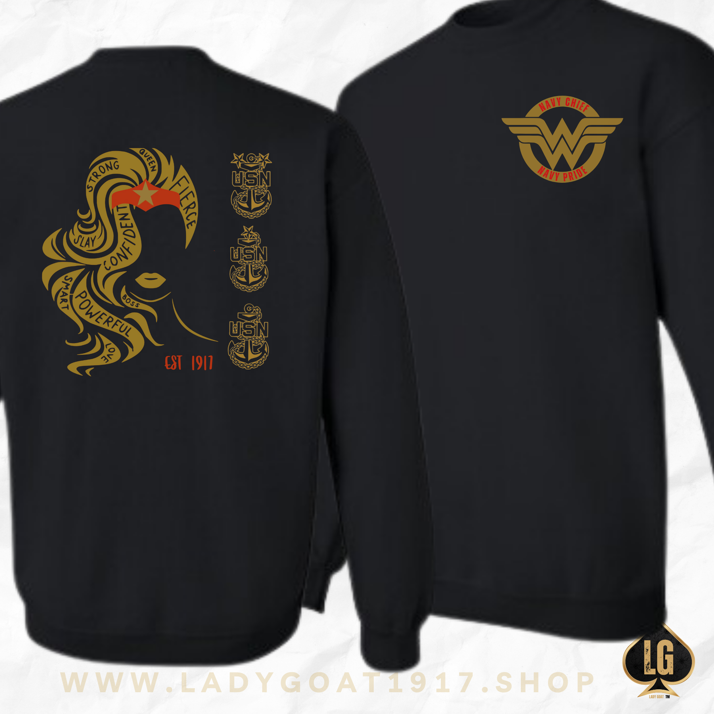 WW OG Long Hair Gold Crewneck Sweater
