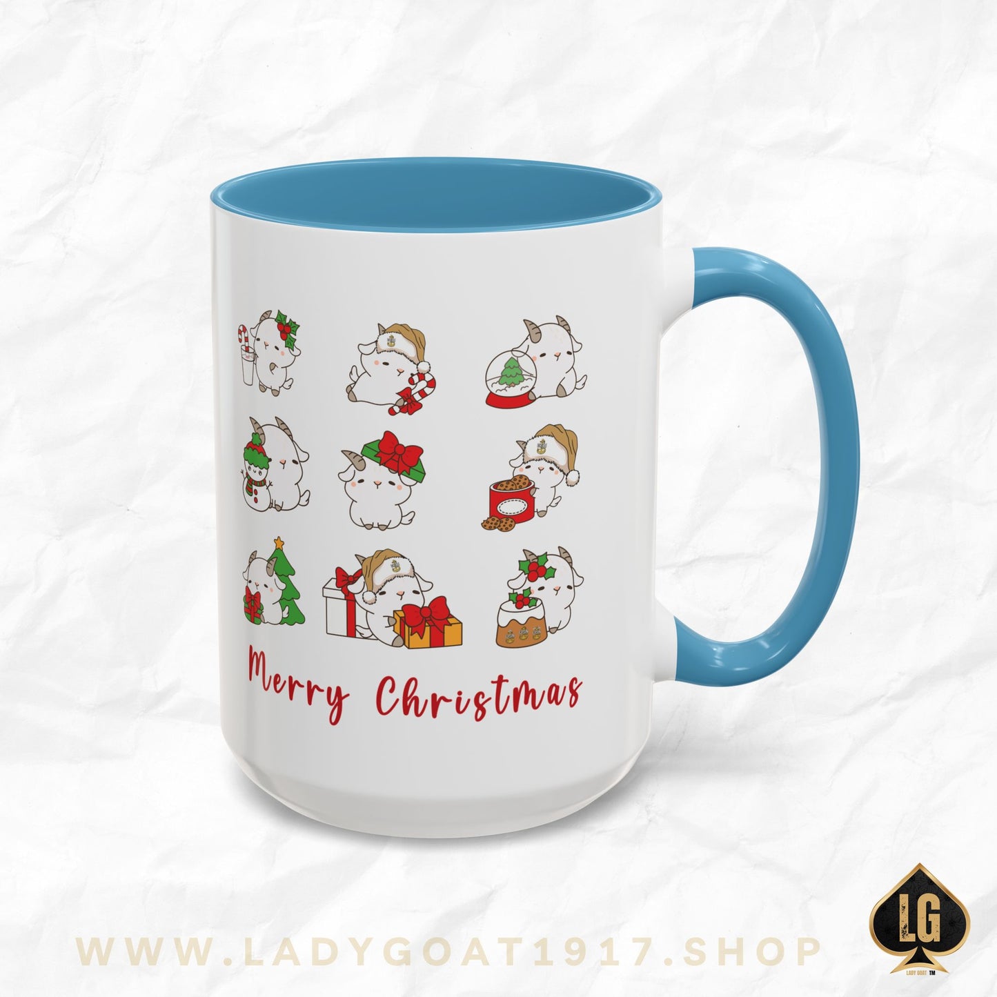 Hello Goat Christmas 15oz Mug