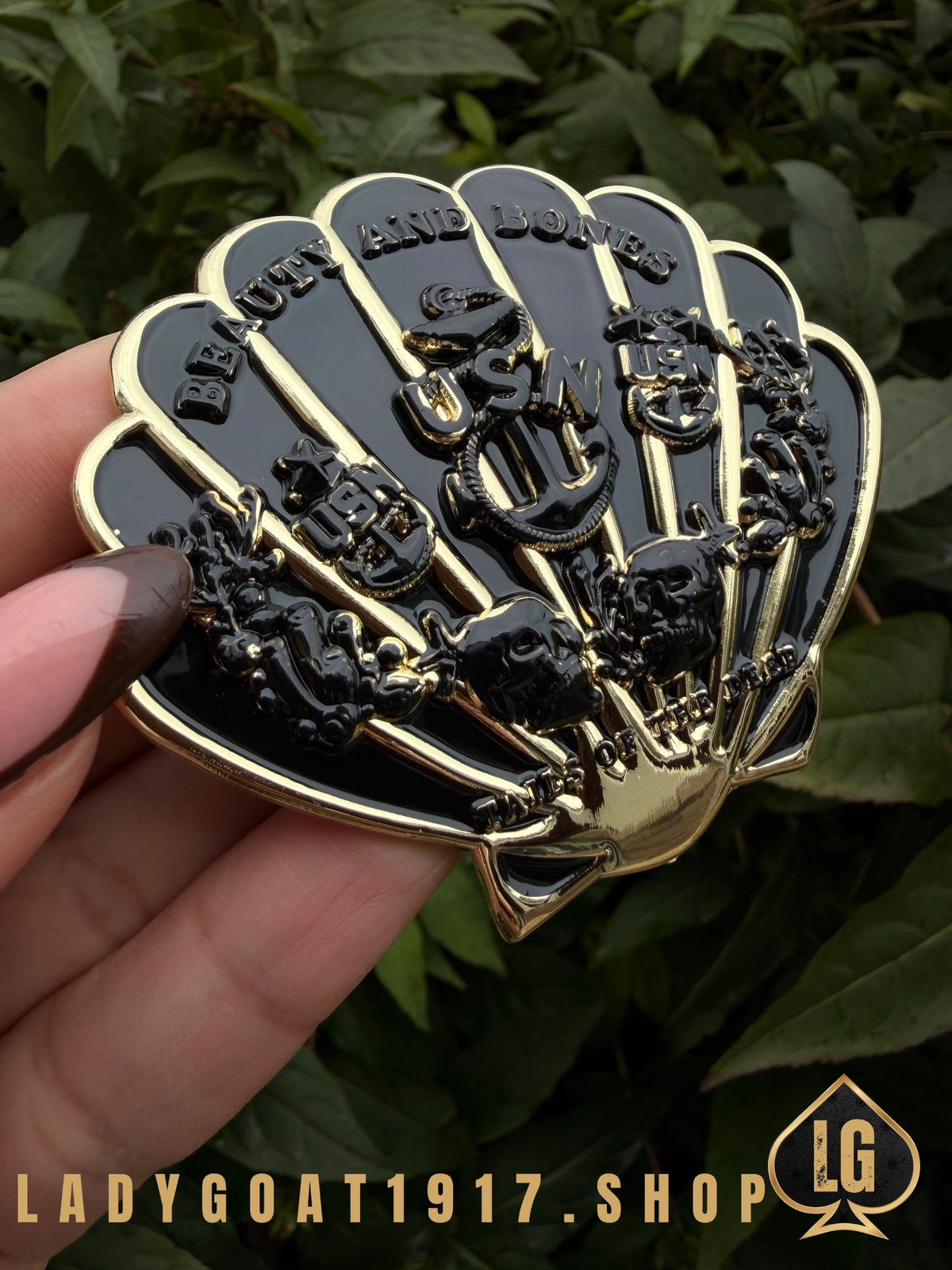 Tails Of The Deep Challenge Coin 25” Shiny Gold