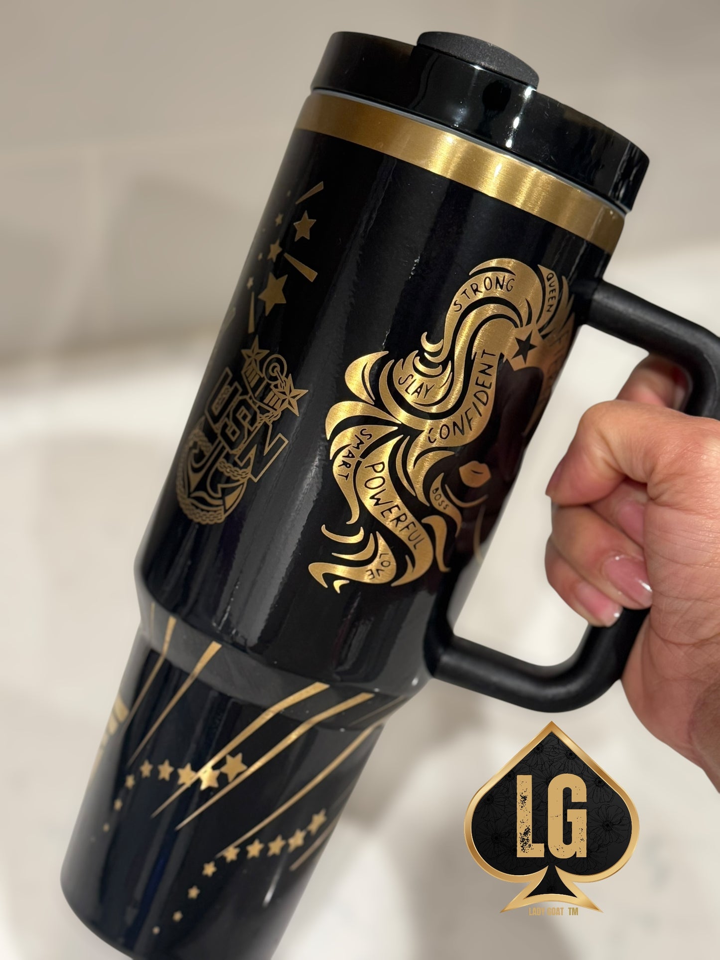 WW OG Long Hair Gold 40 oz Tumbler