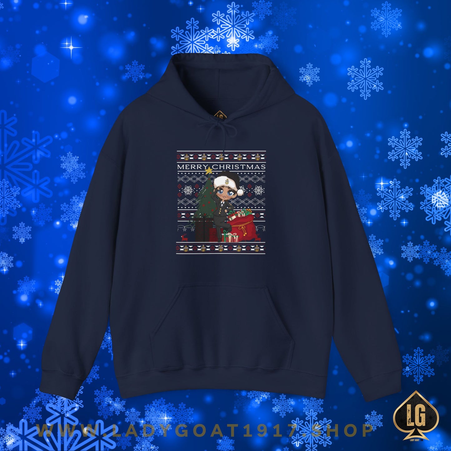 Christmas Blues V7 Unisex Hoodie