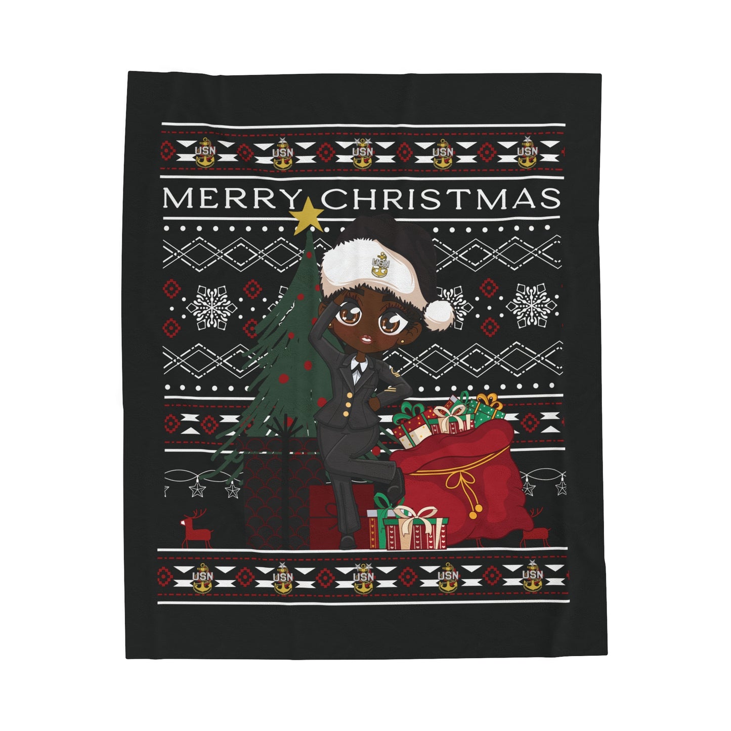 Christmas Blues V3 Fleece Blanket