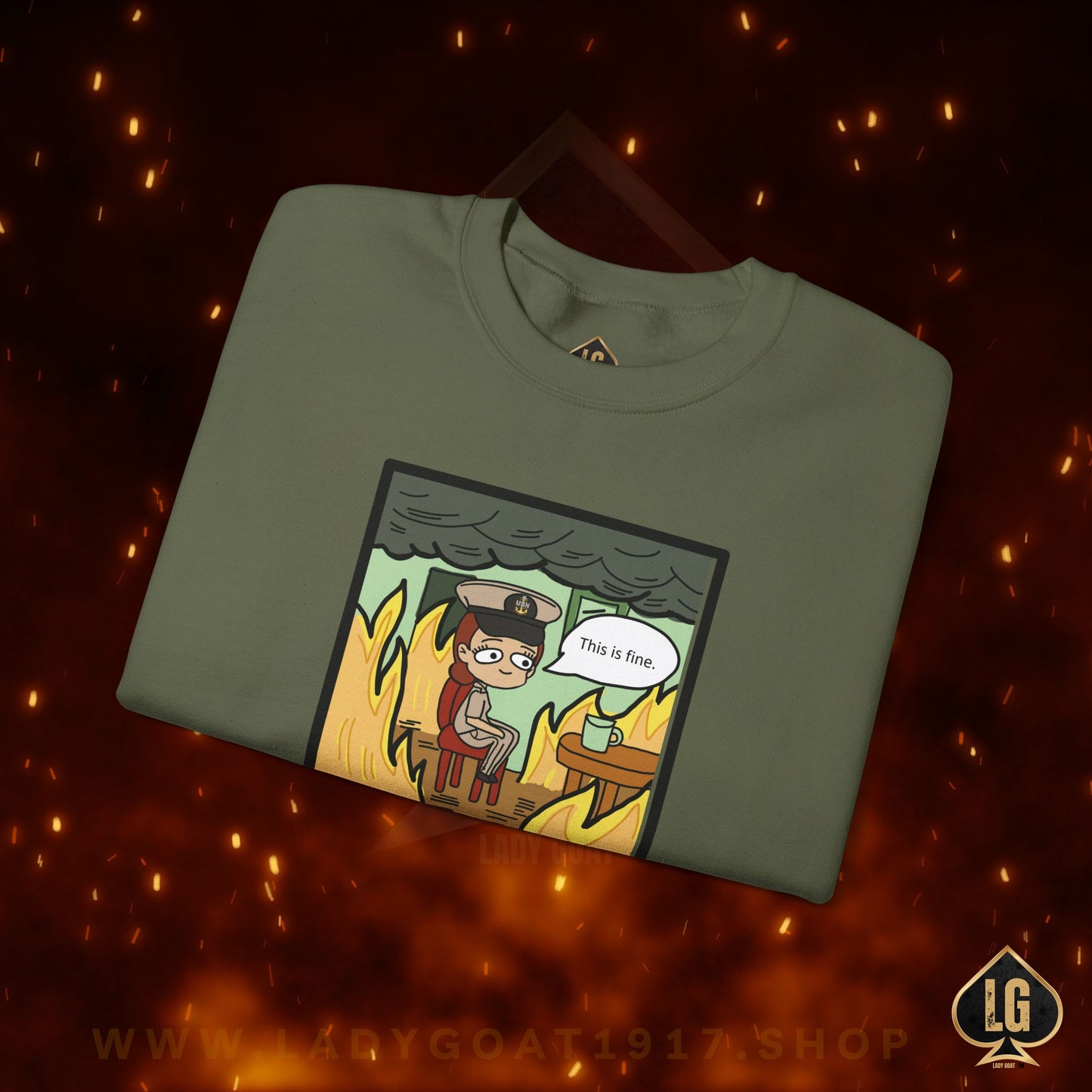 This is Fine ! V3 SCPO Crewneck Sweater