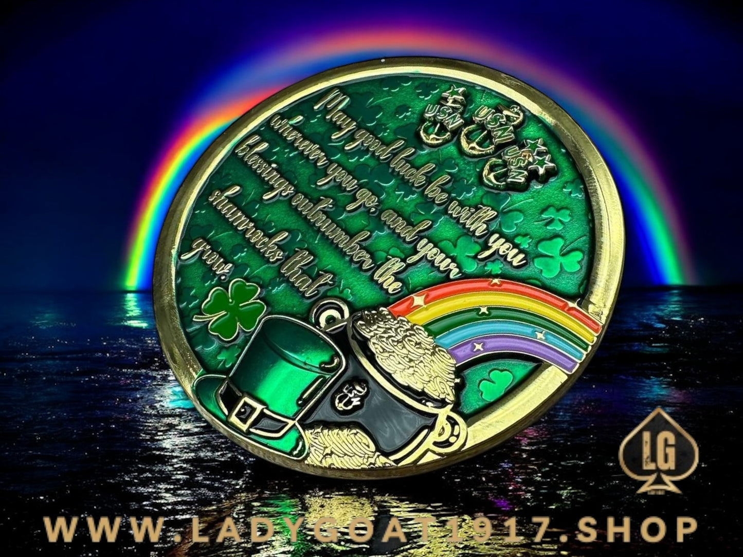 PU Lady Luck Challenge Coin 25”