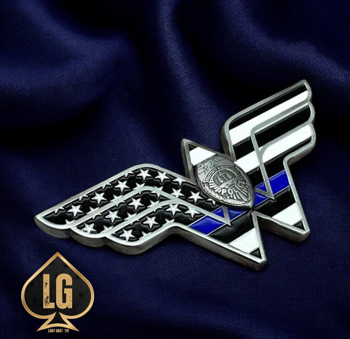 WW Blue Line Challenge Coin 24"ππ€π