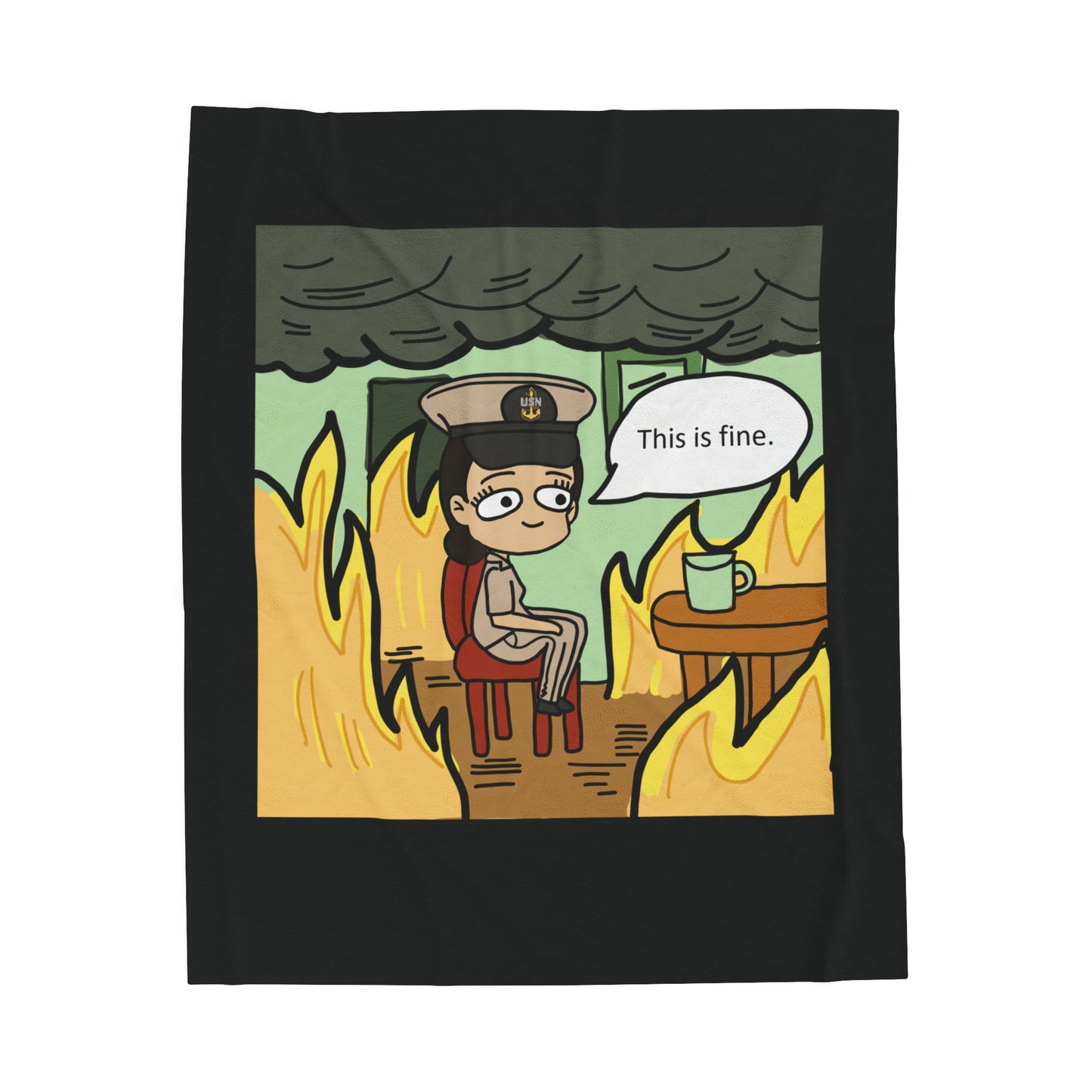 This is Fine ! V4 CPO Fleece Blanket