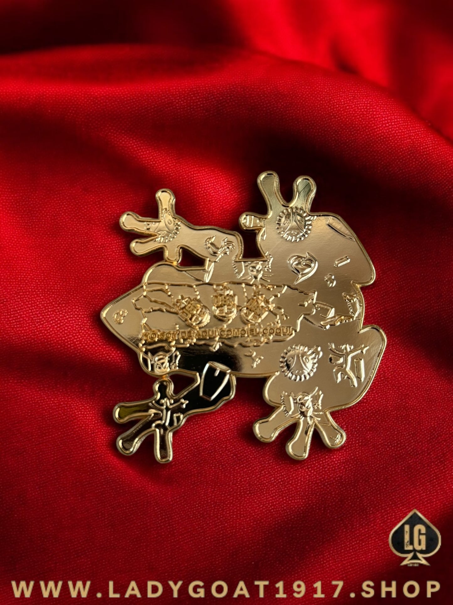 Gold Coqui Challenge Coin 22"