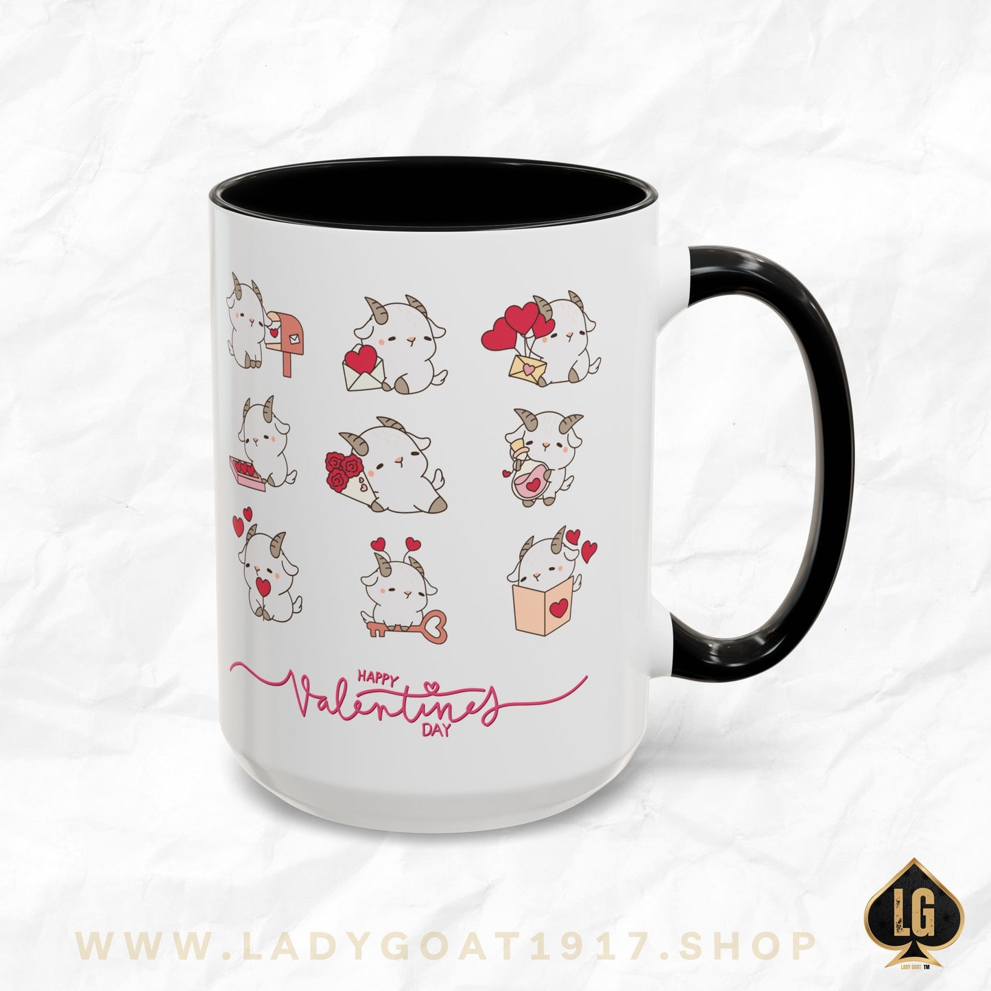 Hello Goat Valentine 15oz Mug