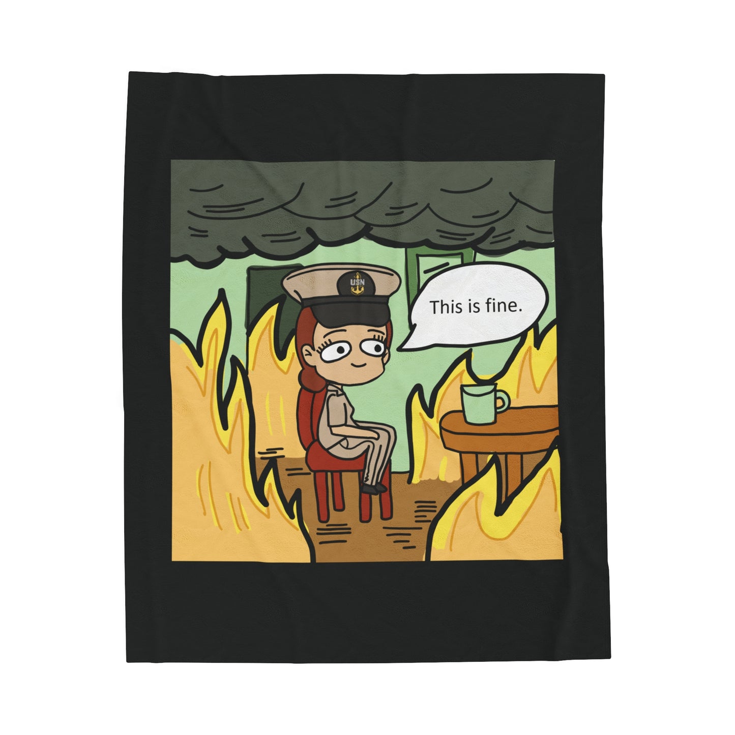 This is Fine ! V3 CPO Fleece Blanket