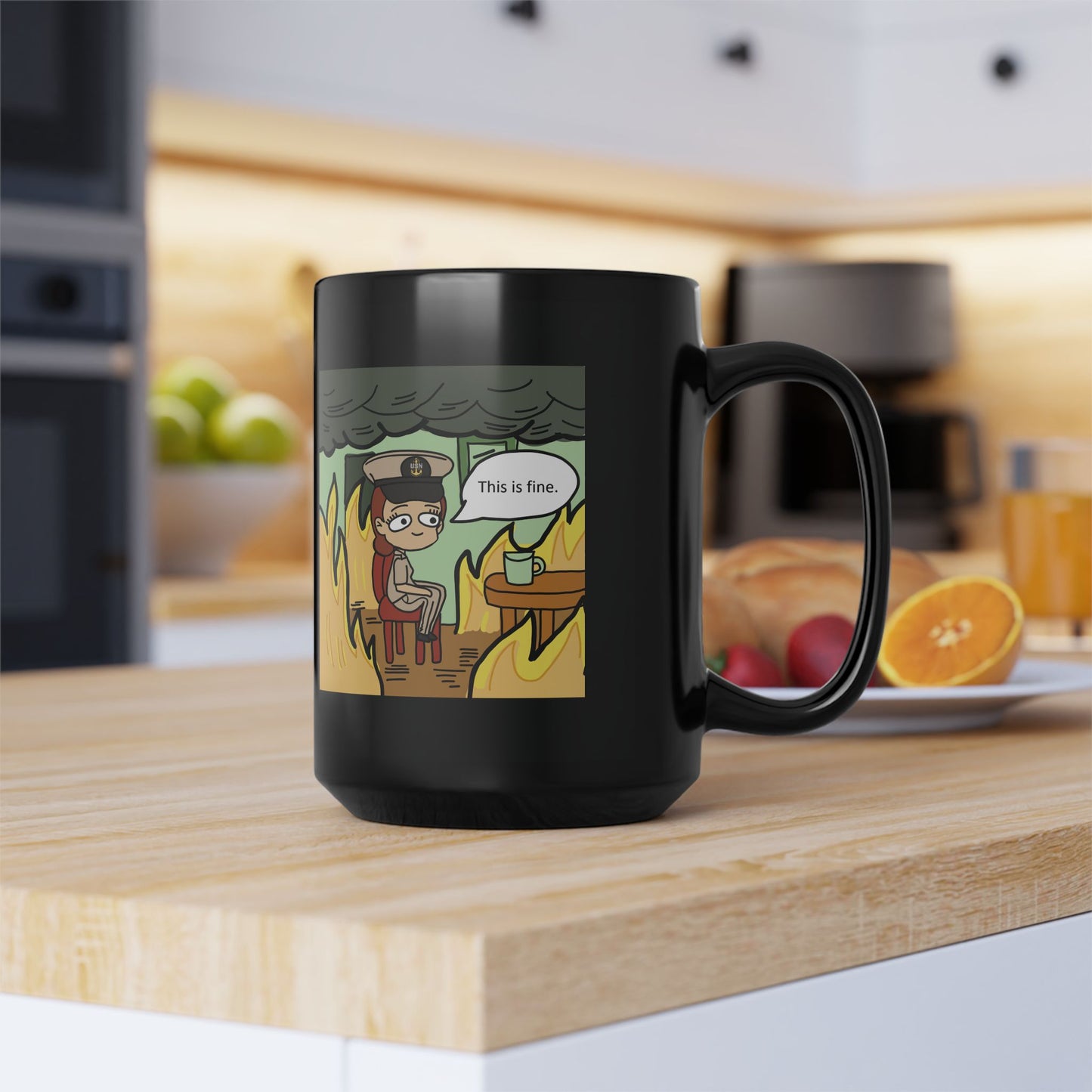 This is Fine ! V3 CPO Black Mug