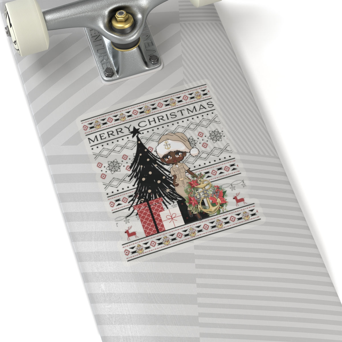 Khaki Christmas V3 Stickers