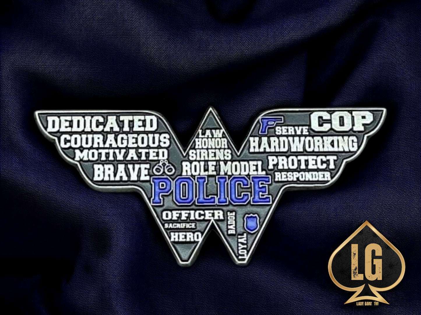 WW Blue Line Challenge Coin 24"ππ€π