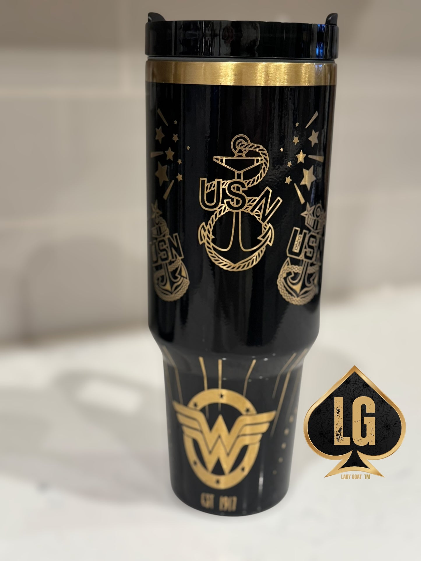 WW OG Long Hair Gold 40 oz Tumbler