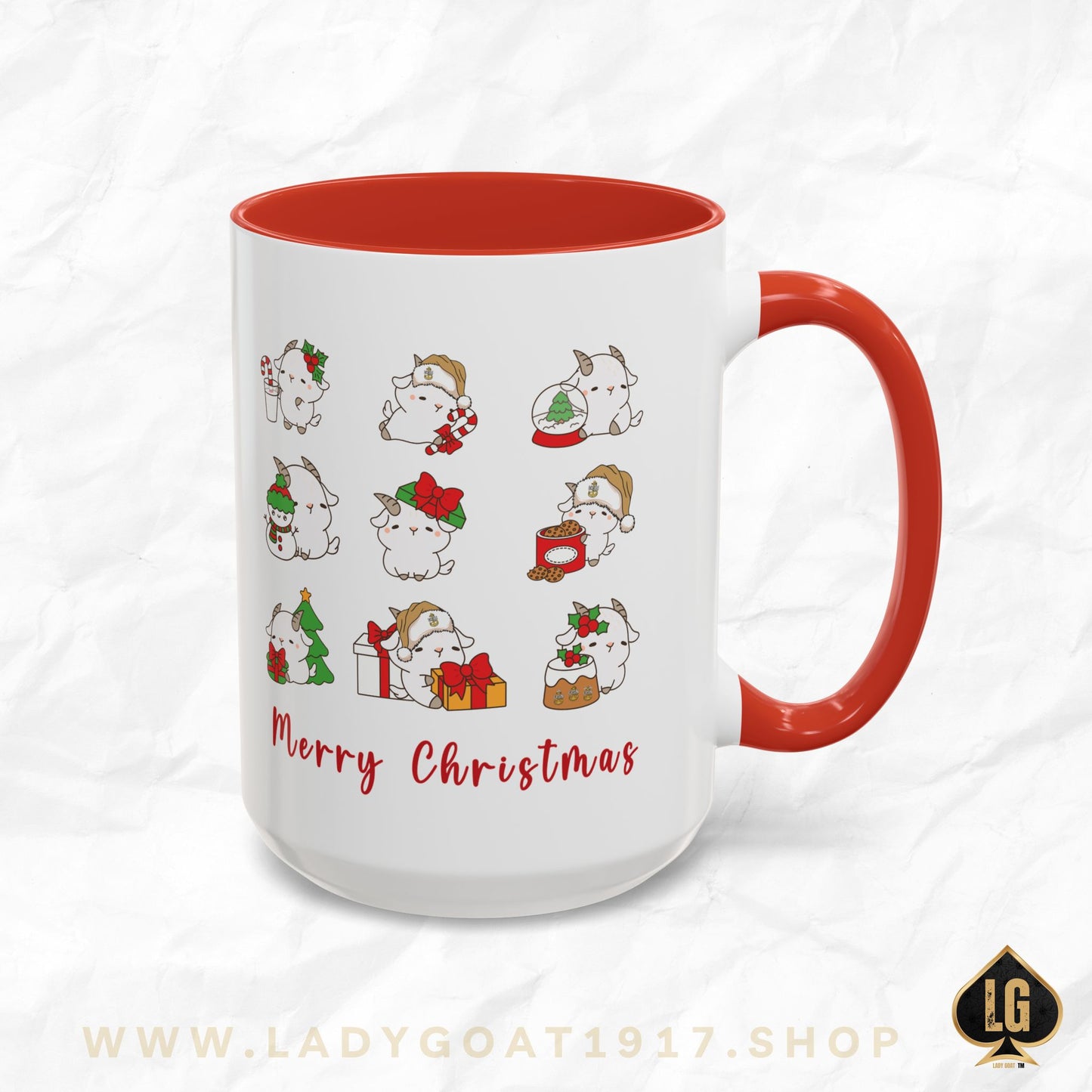 Hello Goat Christmas 15oz Mug