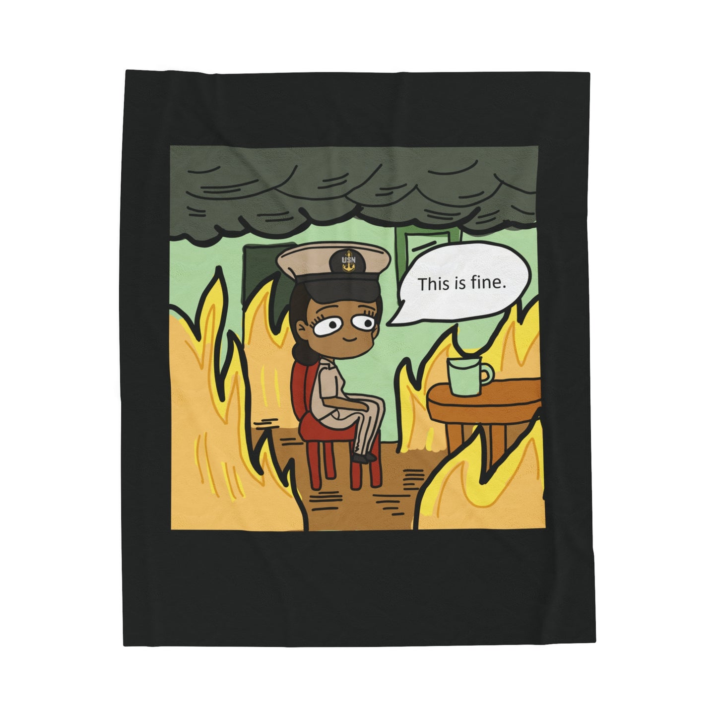 This is Fine ! V5 CPO Fleece Blanket
