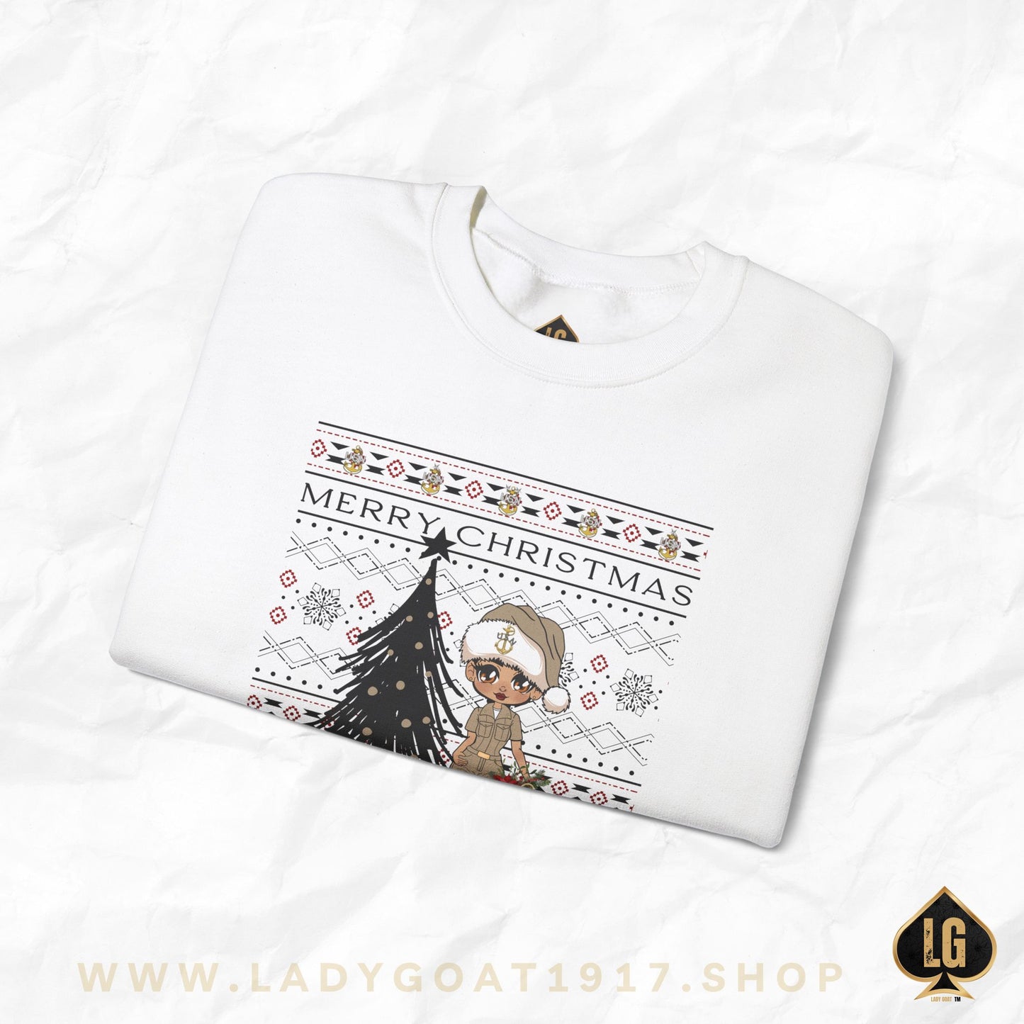 Khaki Christmas V1 Crewneck Sweater