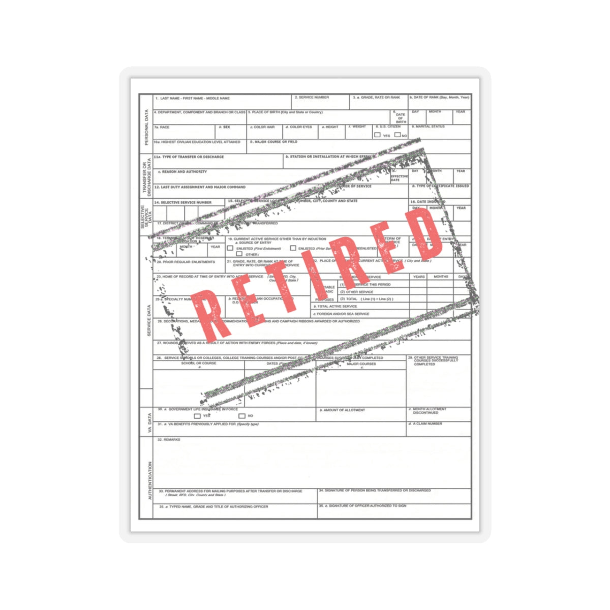 DD214 Stickers
