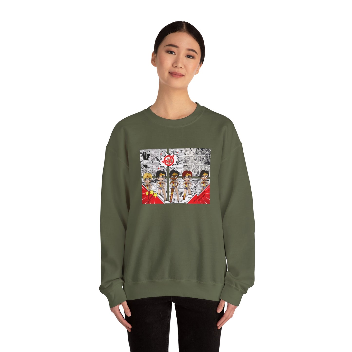 News Flash Comic Crewneck Sweater