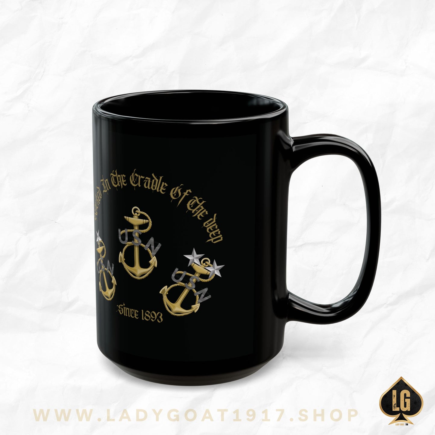 Crest of a Wave Black Mug