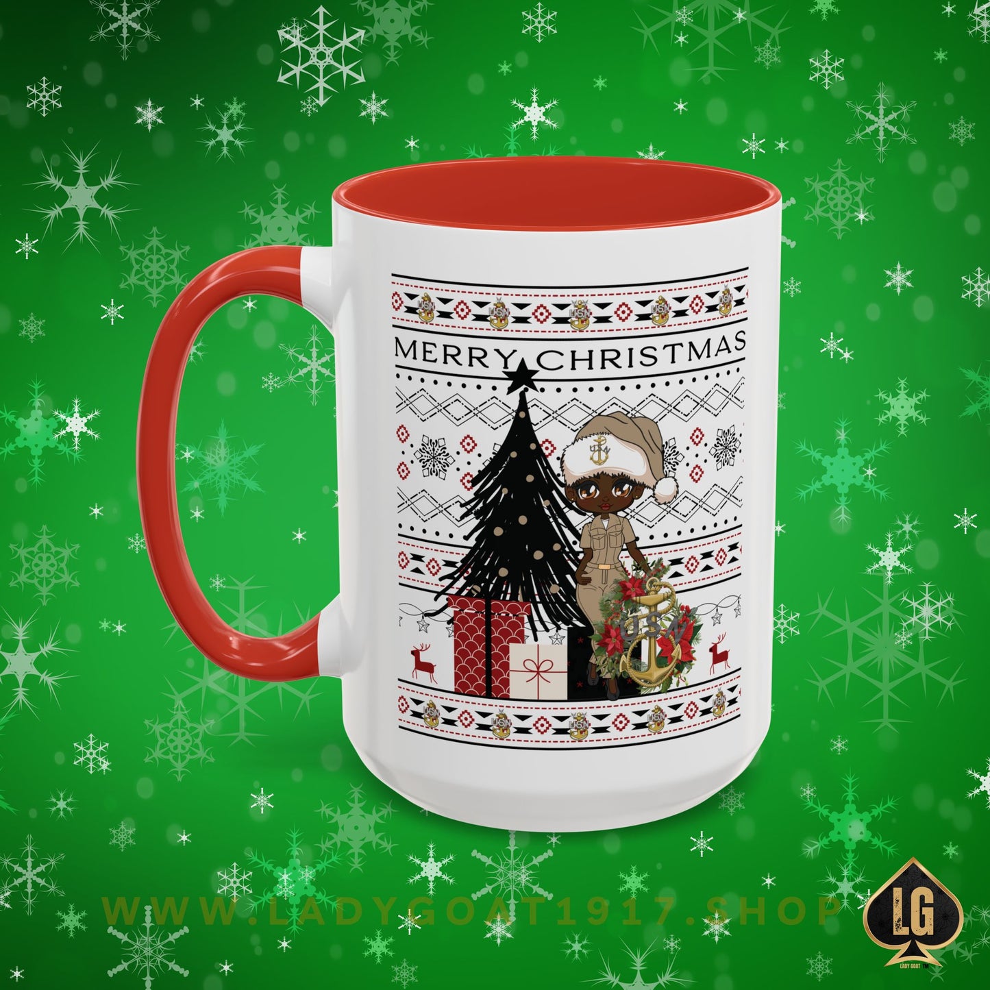 Khaki Christmas V3 15oz Mug