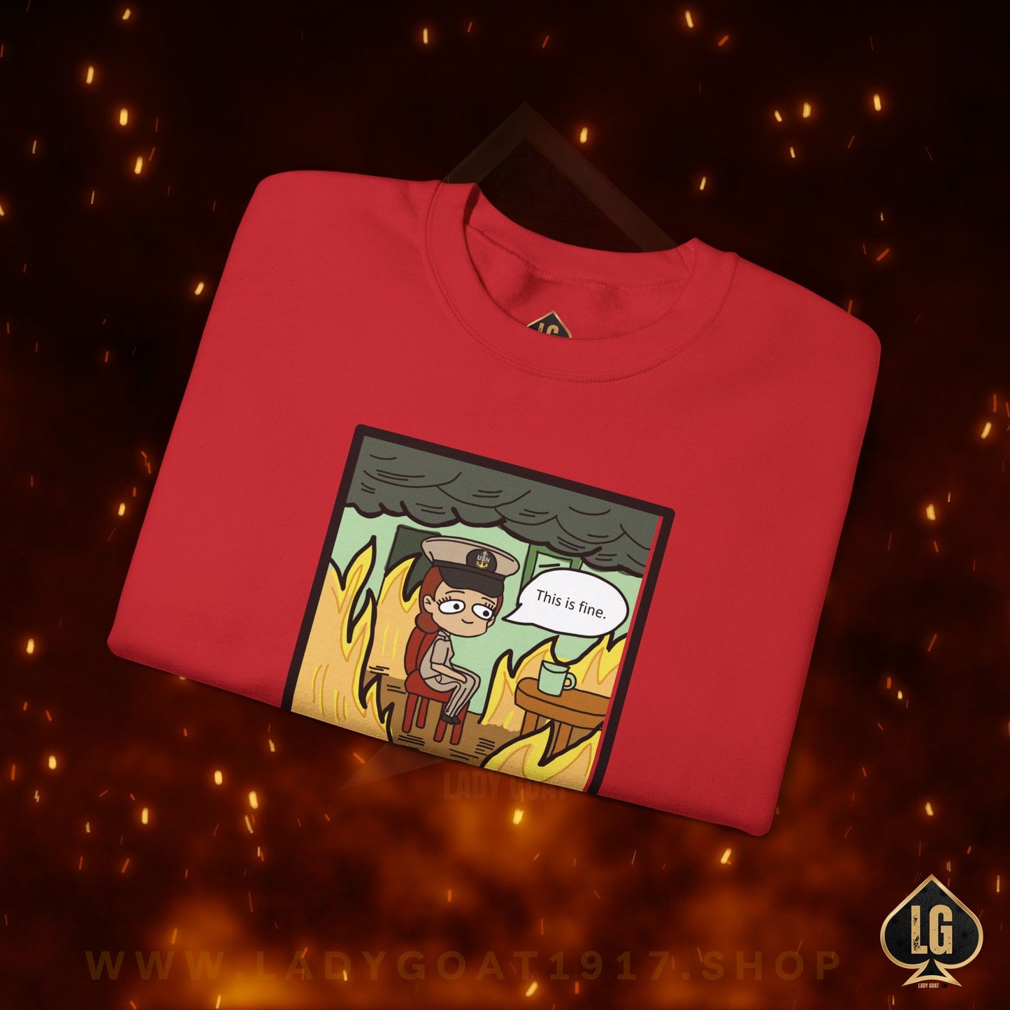 This is Fine ! V3 SCPO Crewneck Sweater