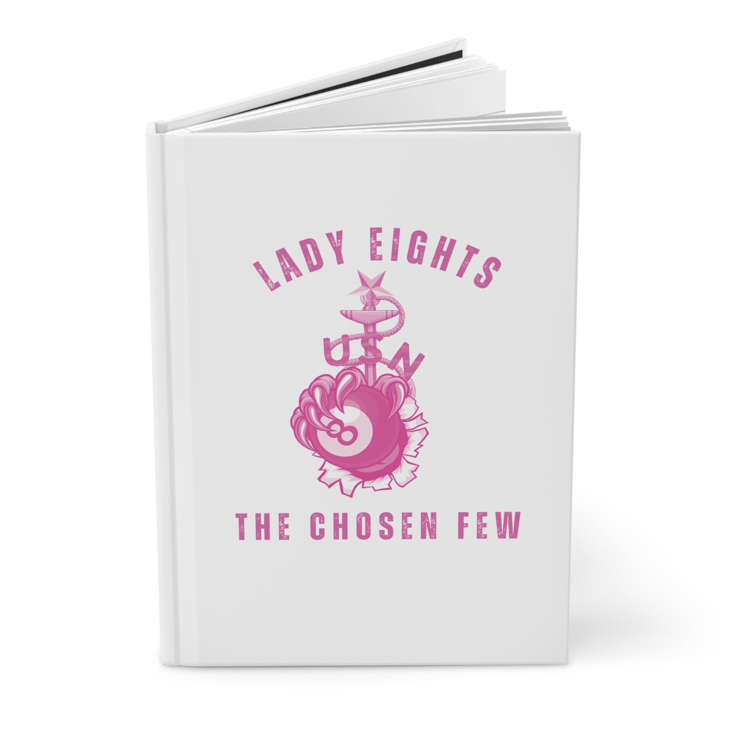 Lady Eights White Hardcover Journal Matte